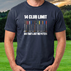 14 Club Limit Tee worn on the golf course, Navy
