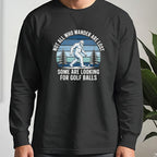 Not All Who Wandrer Yeti Long Sleeve Tee worn, Black