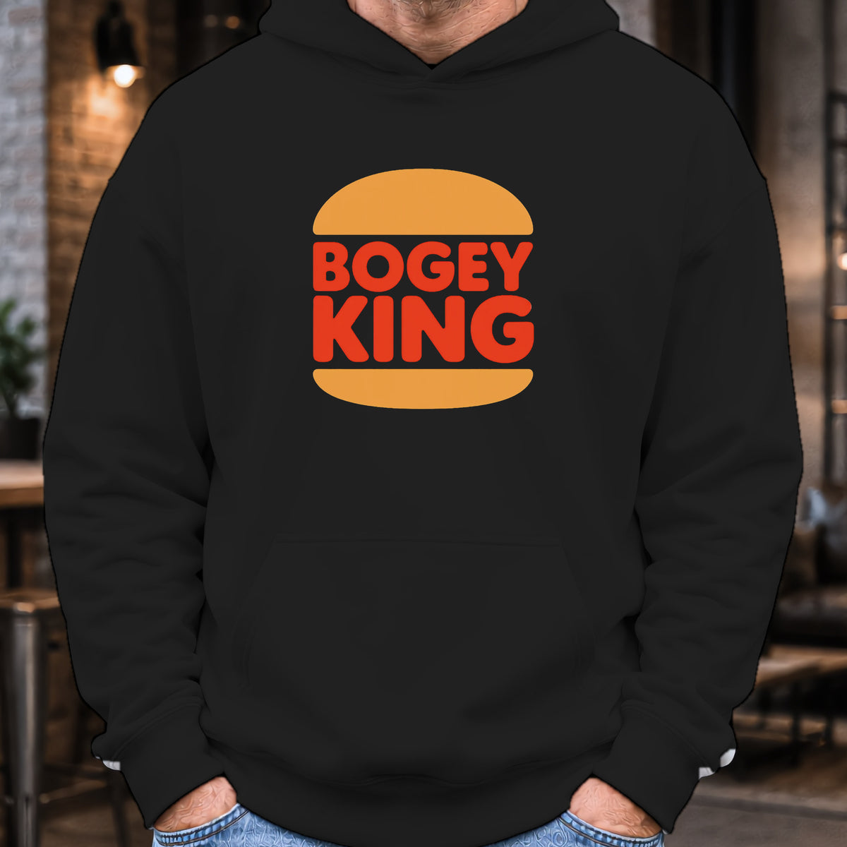 Bogey King Hoodie worn, Black