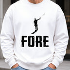 FORE! Sweatshirt worn, White