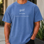 Golf Definition Premium Tee worn, Mystic Blue
