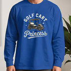 Golf Cart Princess Long Sleeve Tee worn, Royal