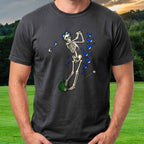 Birdie Skeleton Swing Tee worn on the golf course, Black