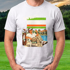How Bout A Fresca 1980 Ad Tee worn on the golf course, White