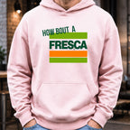 How About A Fresca Hoodie worn, Light Pink