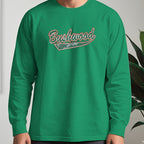 Bushwood Jersey Long Sleeve Tee worn, Irish Green