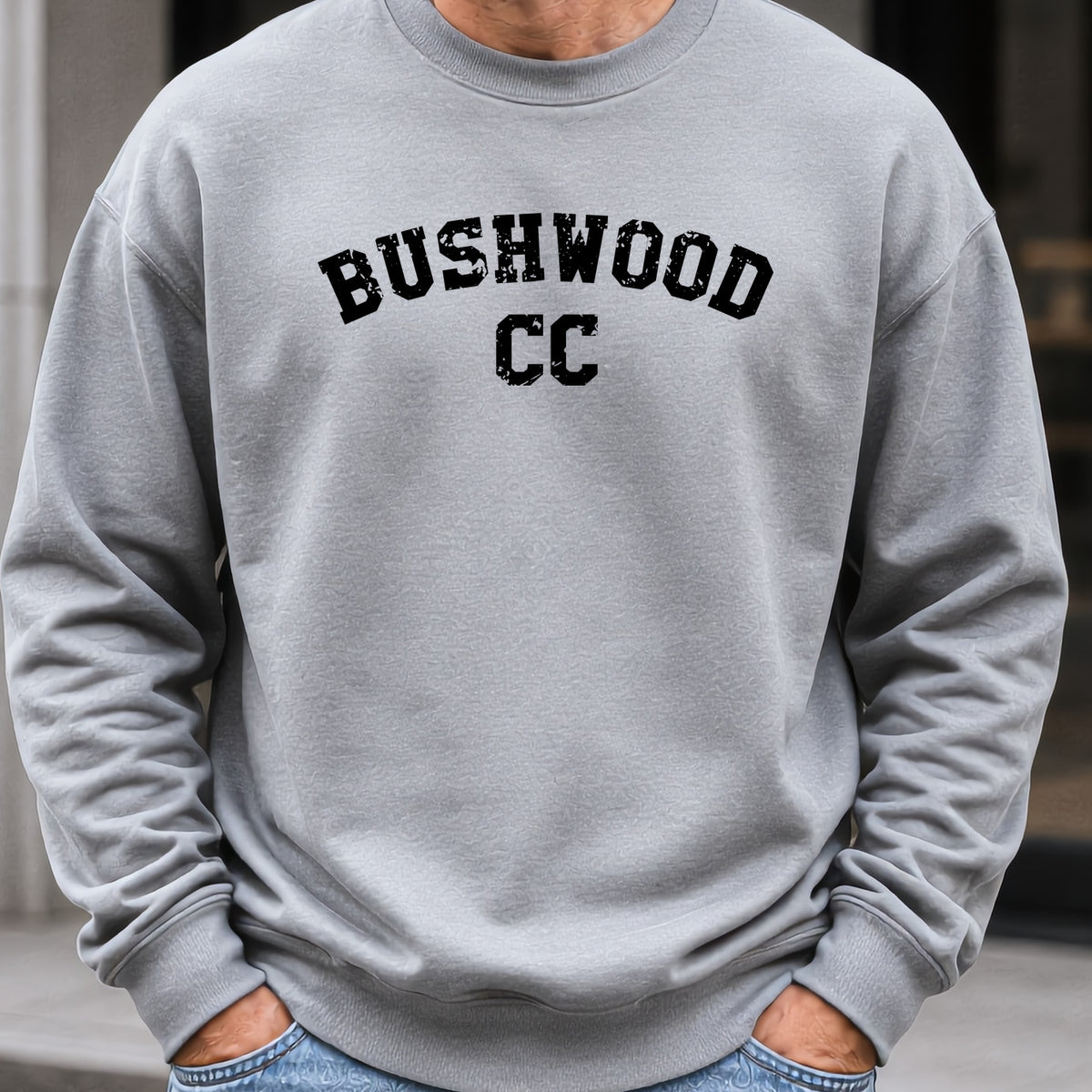 Bushwood CC Sweatshirt worn, Sport Grey