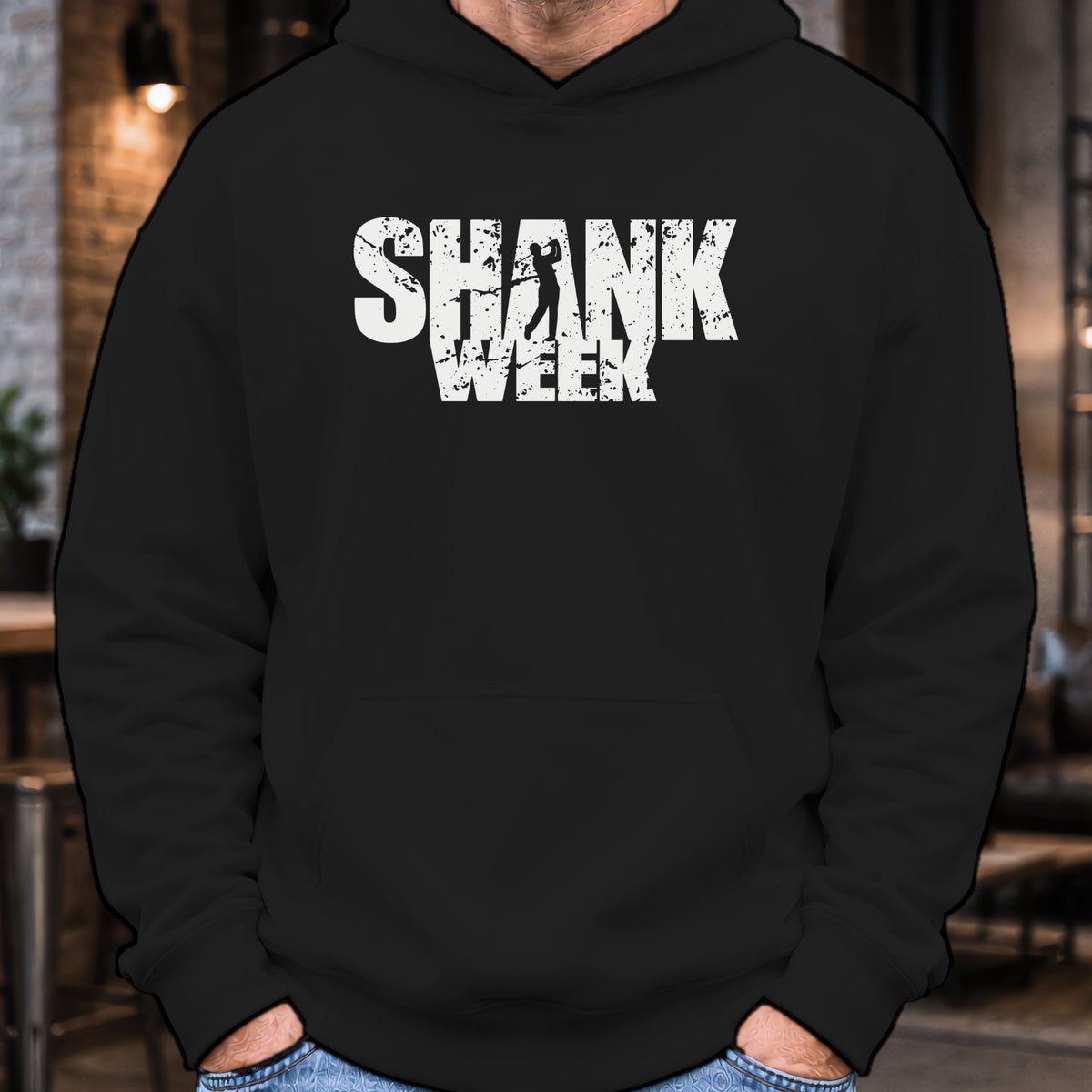 Shank Week Hoodie worn, Black