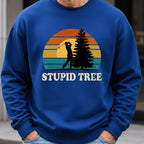 Stupid Tree Sweatshirt worn, Royal