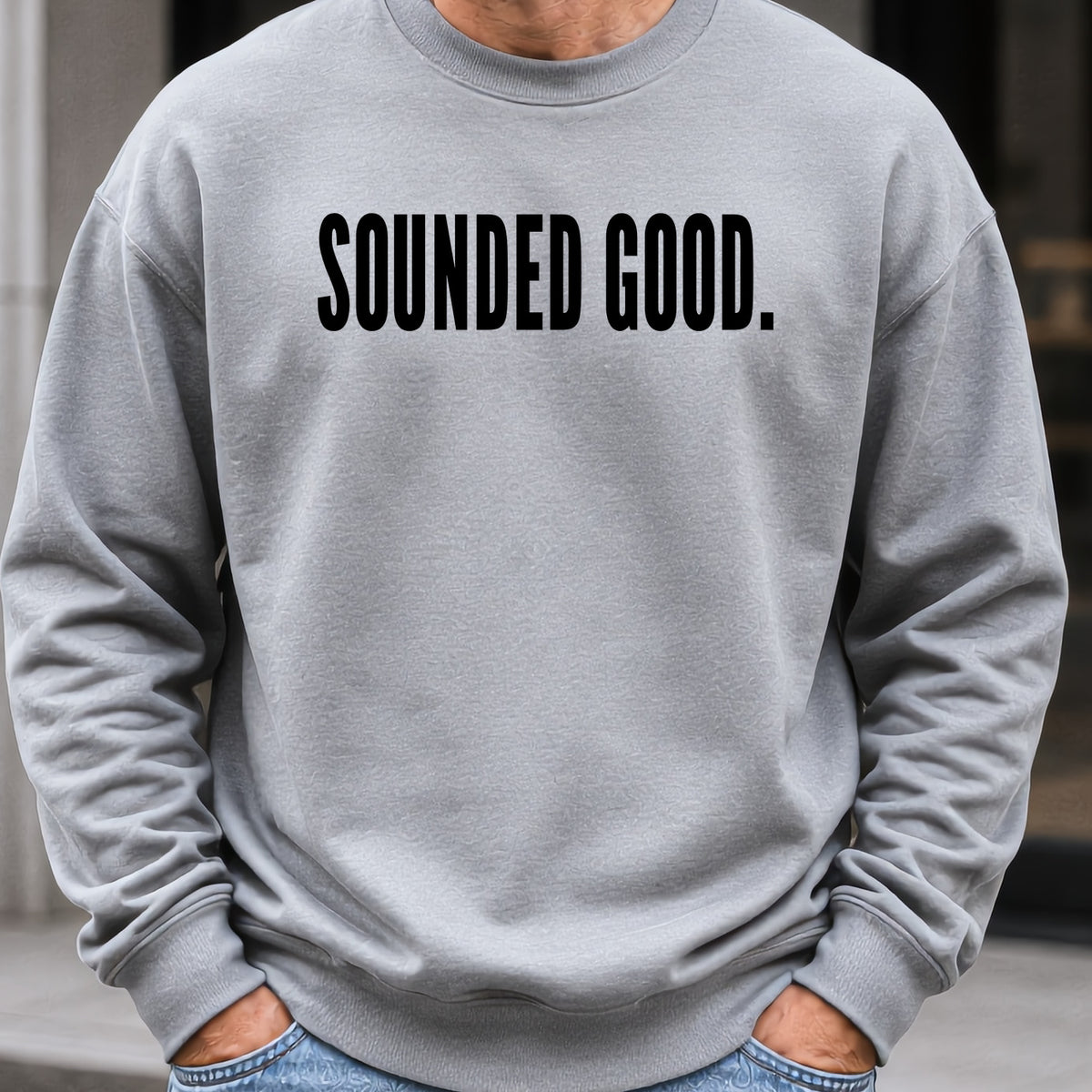 SOUNDED GOOD Sweatshirt worn, Sport Grey