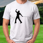 Fist Pump Tee worn on the golf course, White