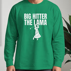 Big Hitter Long Sleeve Tee worn, Irish Green