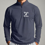 Birdie B*itches Quarter Zip worn, Navy