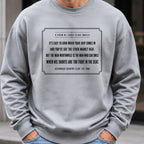 Judge Smails Poem Sweatshirt worn, Sport Grey