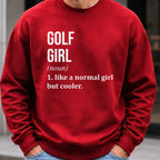 Golf Girl Sweatshirt worn, Red