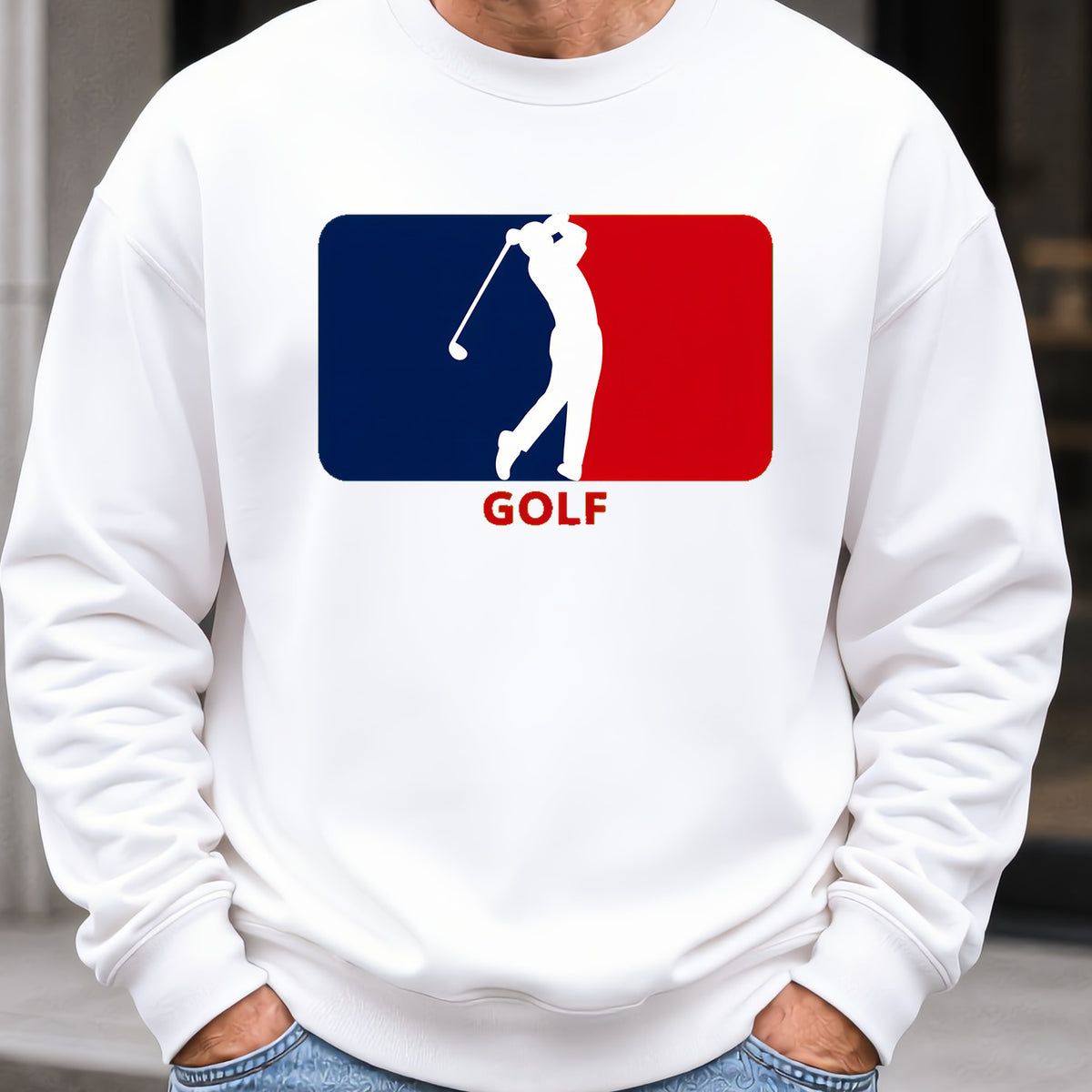 Major League Golf Sweatshirt worn, White