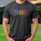 Golf Swing Bears Graffiti Tee worn on the golf course, Black