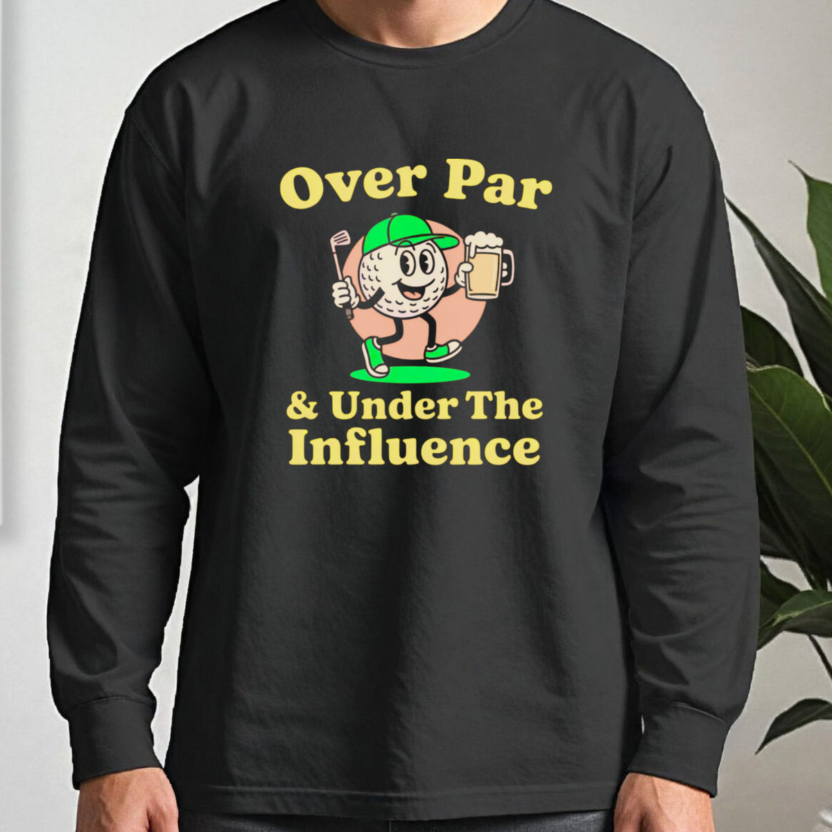 Over And Under It Long Sleeve Tee worn, Black