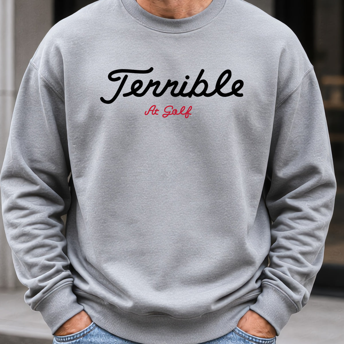 Terrible Sweatshirt worn, Sport Grey