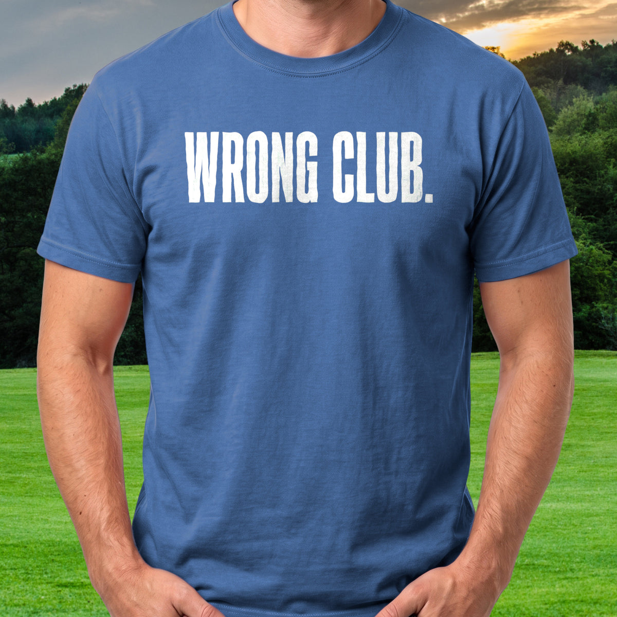 Wrong Club Tee worn on the golf course, Royal