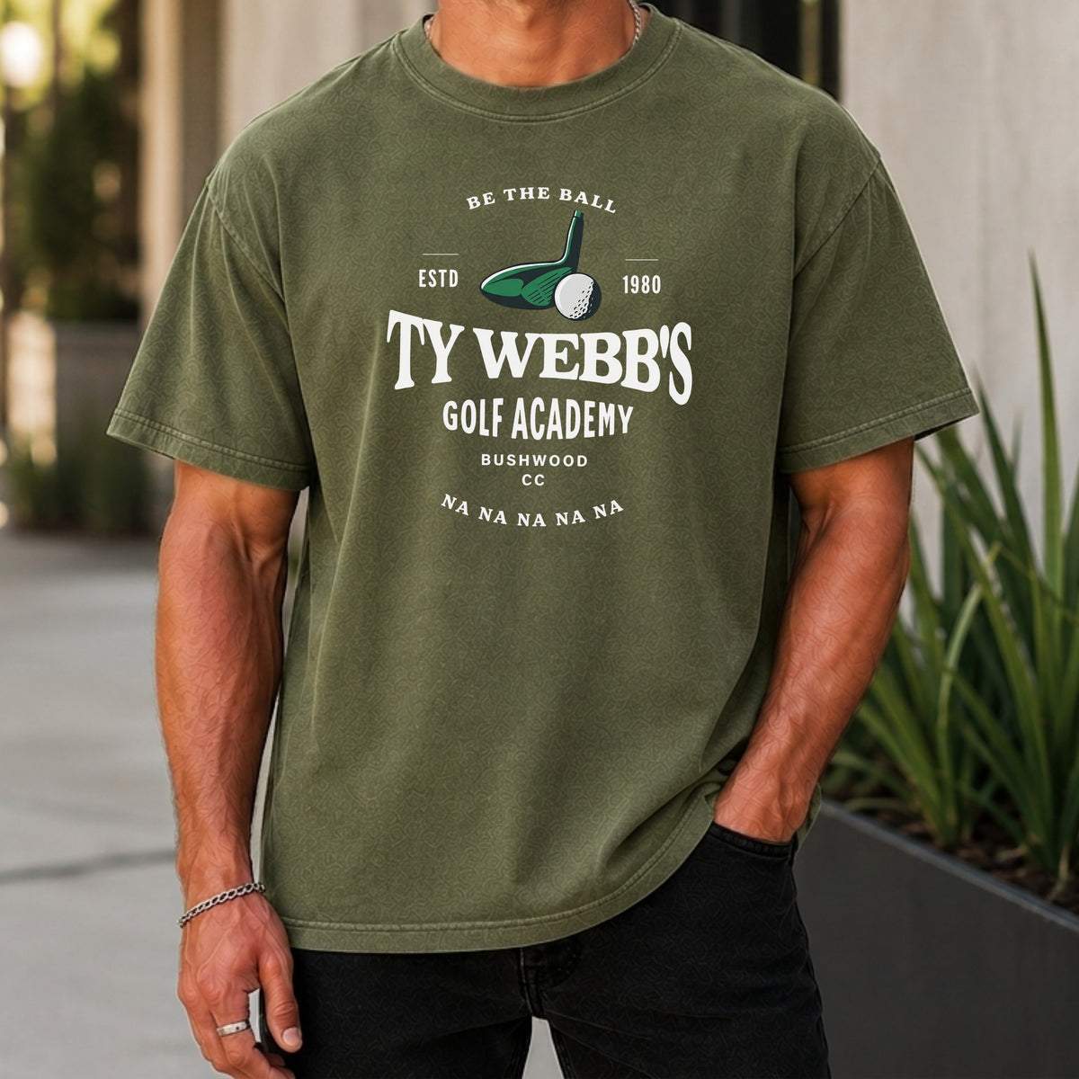 Ty Webb Golf Academy Premium Tee worn, Moss