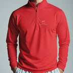 Golf Definition Quarter Zip worn, Red