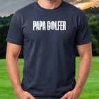 Papa Golfer Ball Tee worn on the golf course, Navy