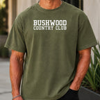 Bushwood Country Club Varsity Premium Tee worn, Moss