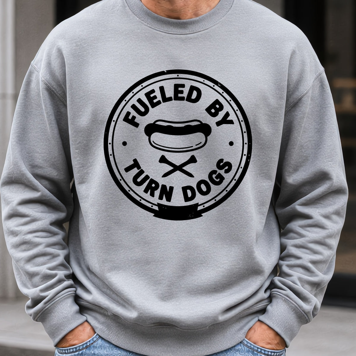 Fueled By Turn Dogs Sweatshirt worn, Sport Grey