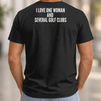I Love One Woman Back Print Tee worn, Black