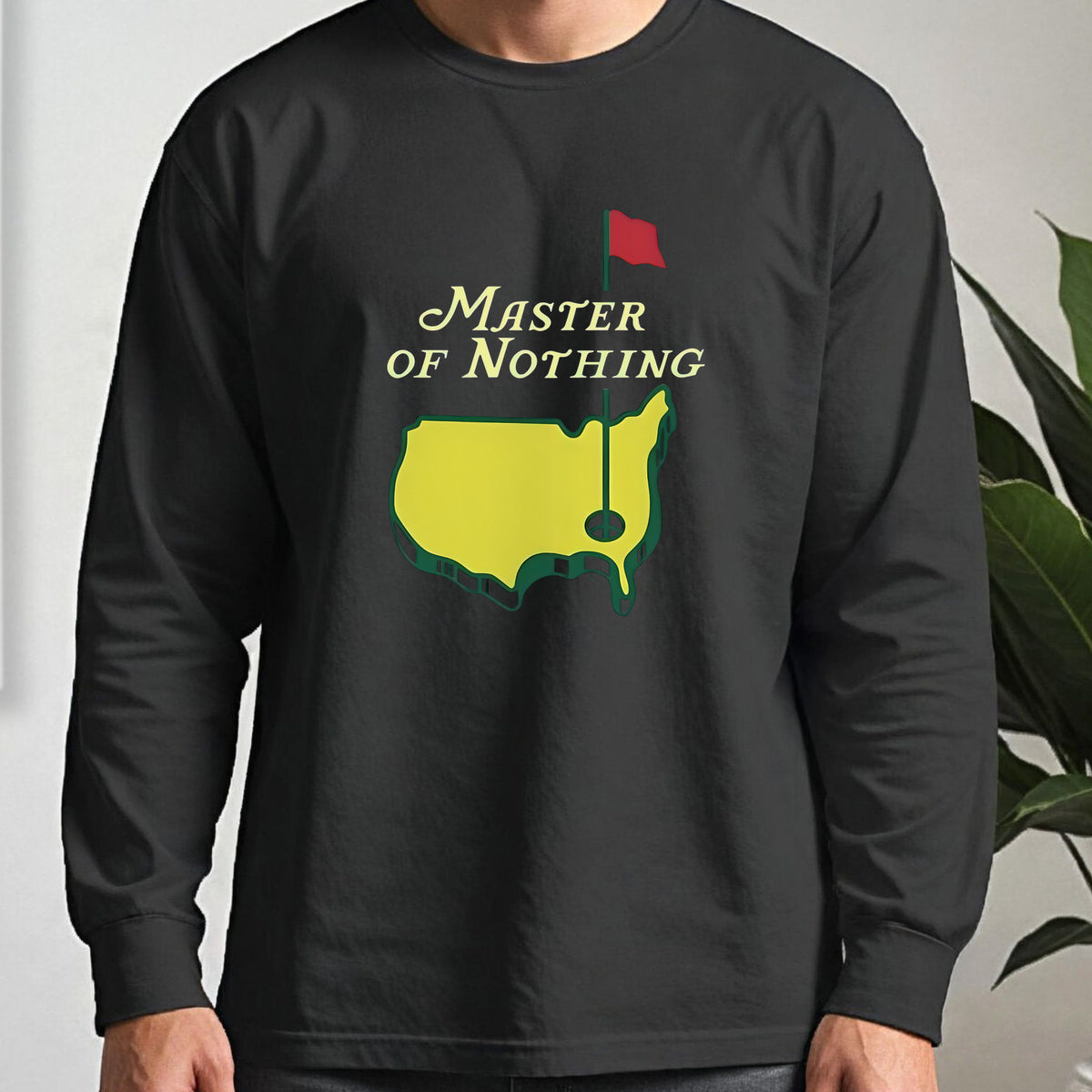 Master Of Nothing Long Sleeve Tee worn, Black