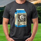 Have You Seen Me Cartoon Tee worn on the golf course, Black
