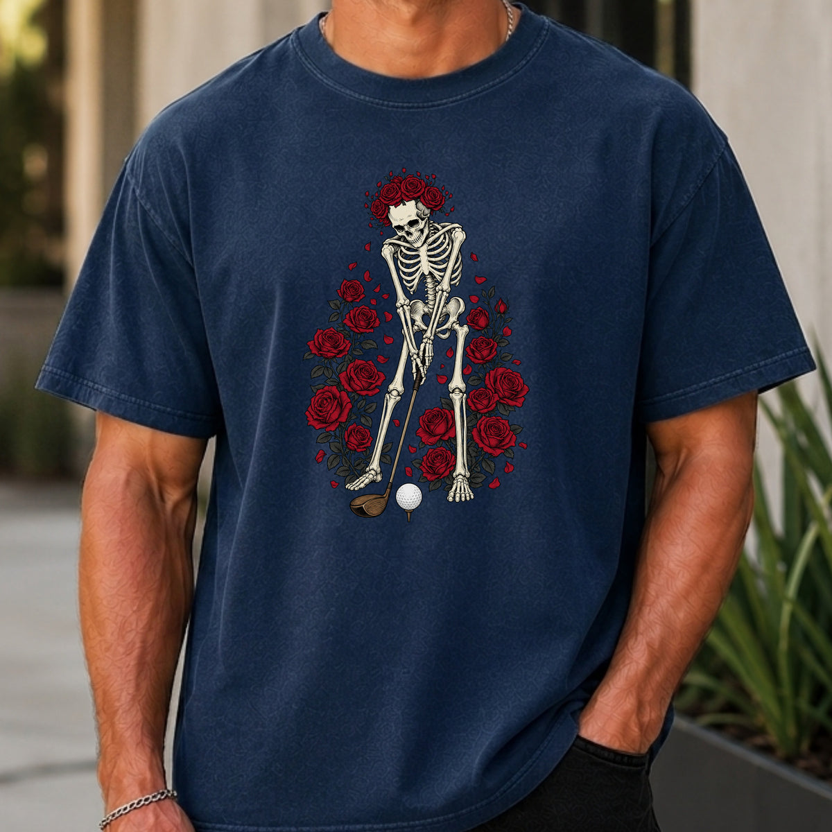 Eternal Drive Premium Tee worn, True Navy