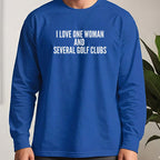 I Love One Woman Long Sleeve Tee worn, Royal