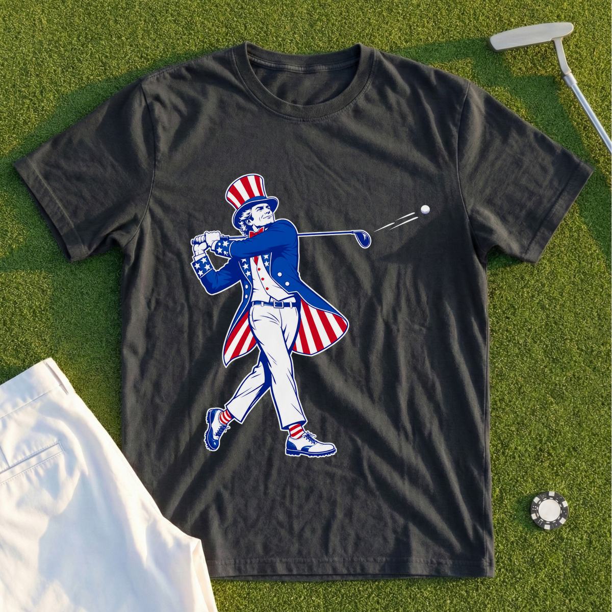 Yankee Doodle Swing, New Pose Axis Tee