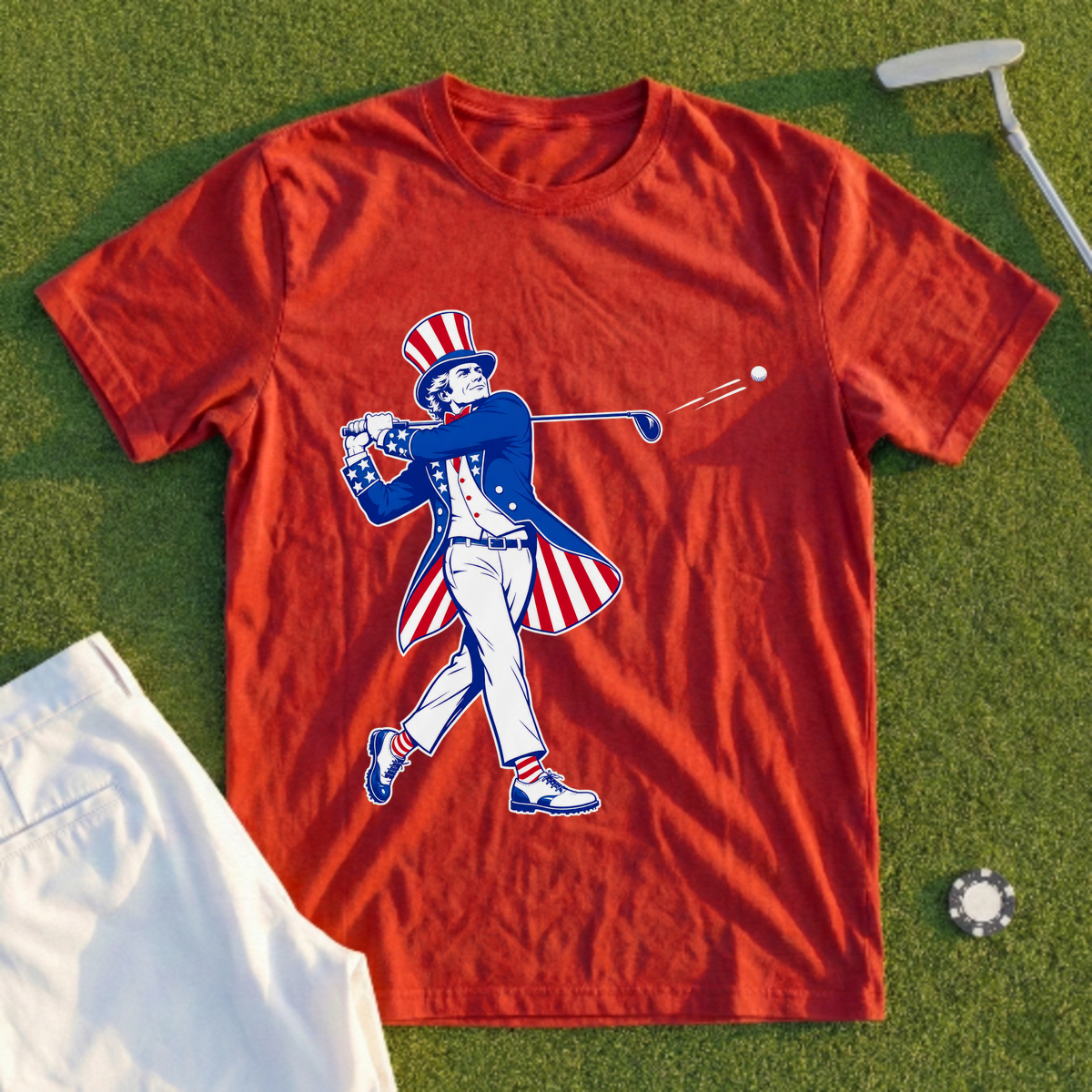 Yankee Doodle Swing, New Pose Axis Tee