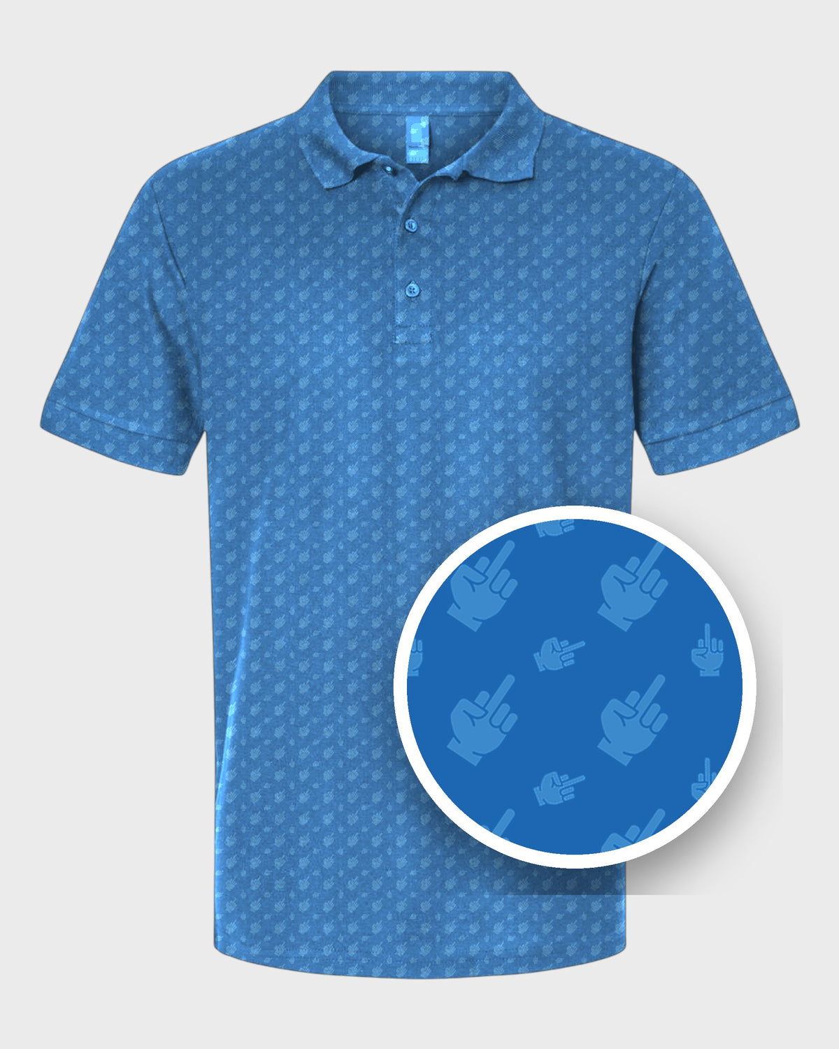 The Bird Performance Print Polo, print close-up