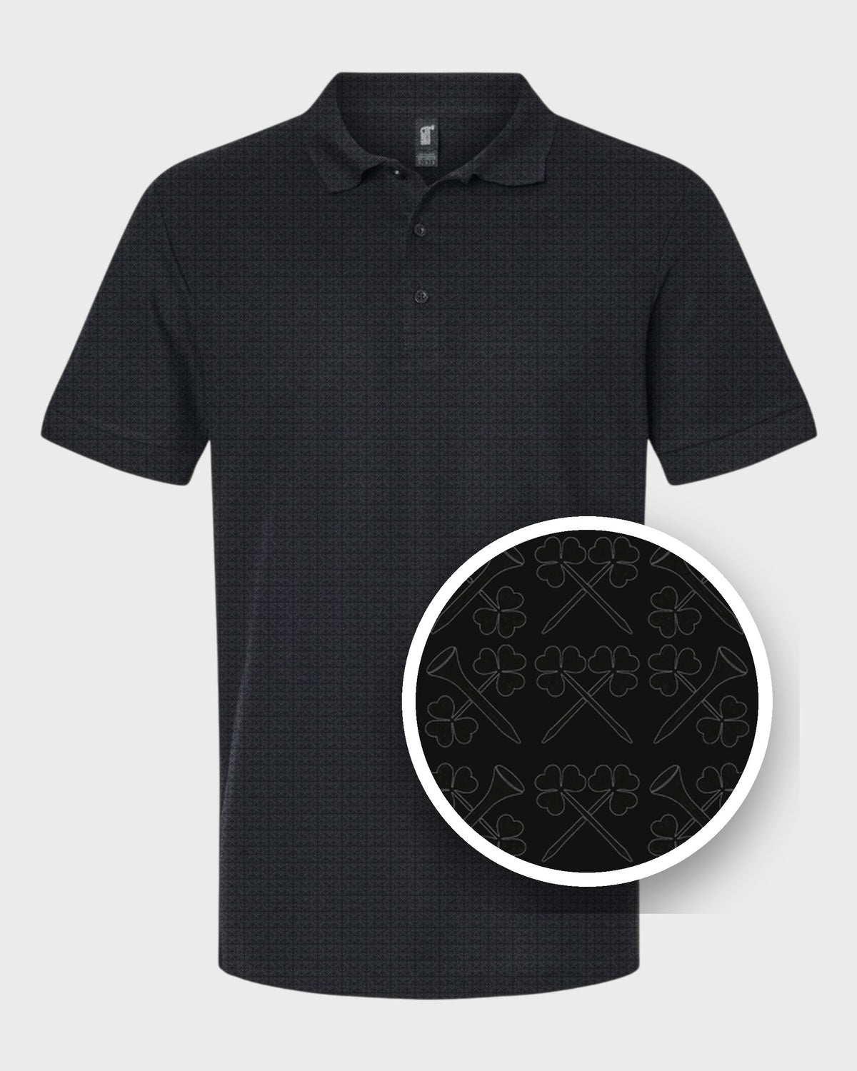 Lucky Clubs Performance Print Polo, print close-up