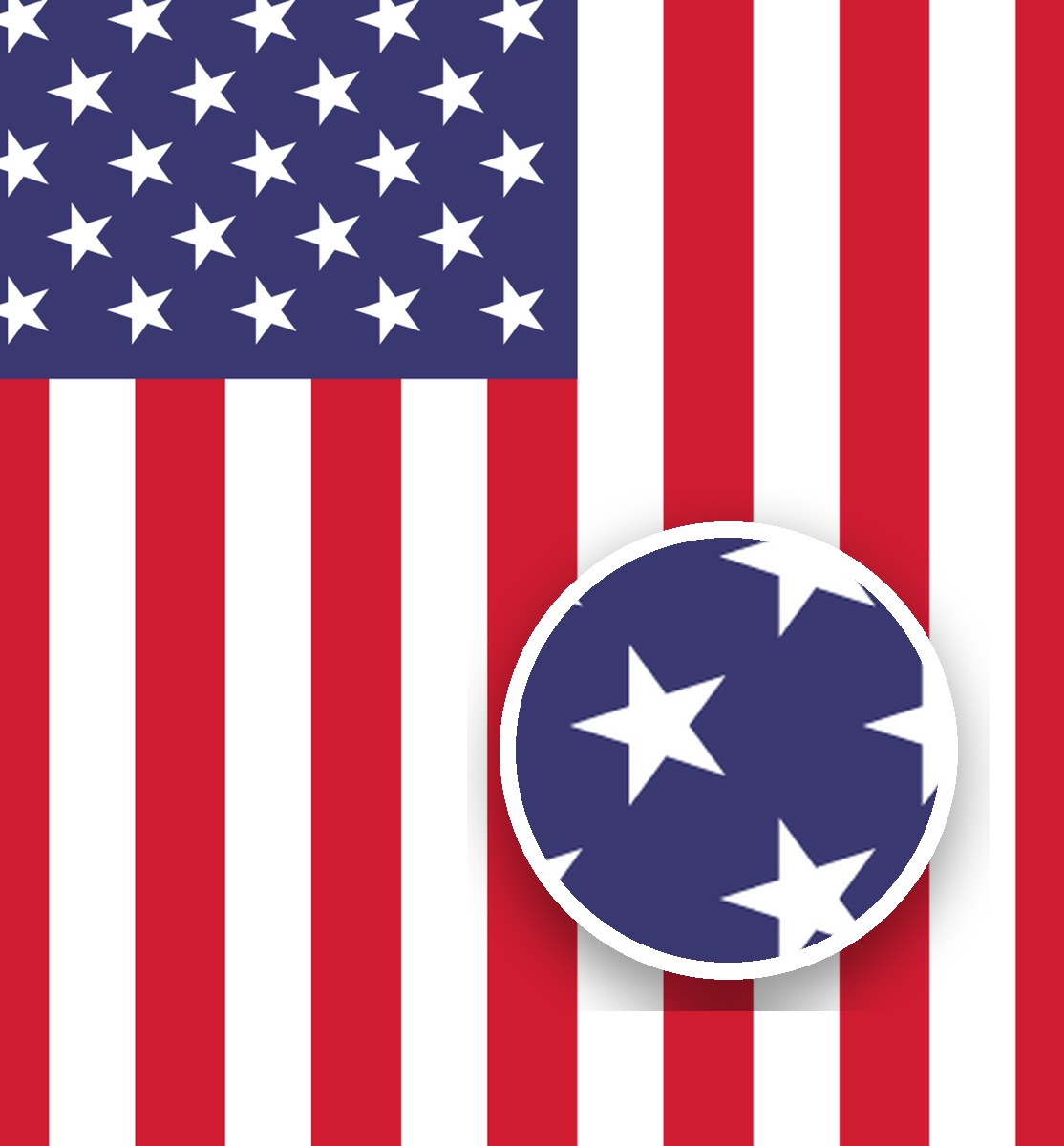 American Flag Performance Print Polo, print close-up