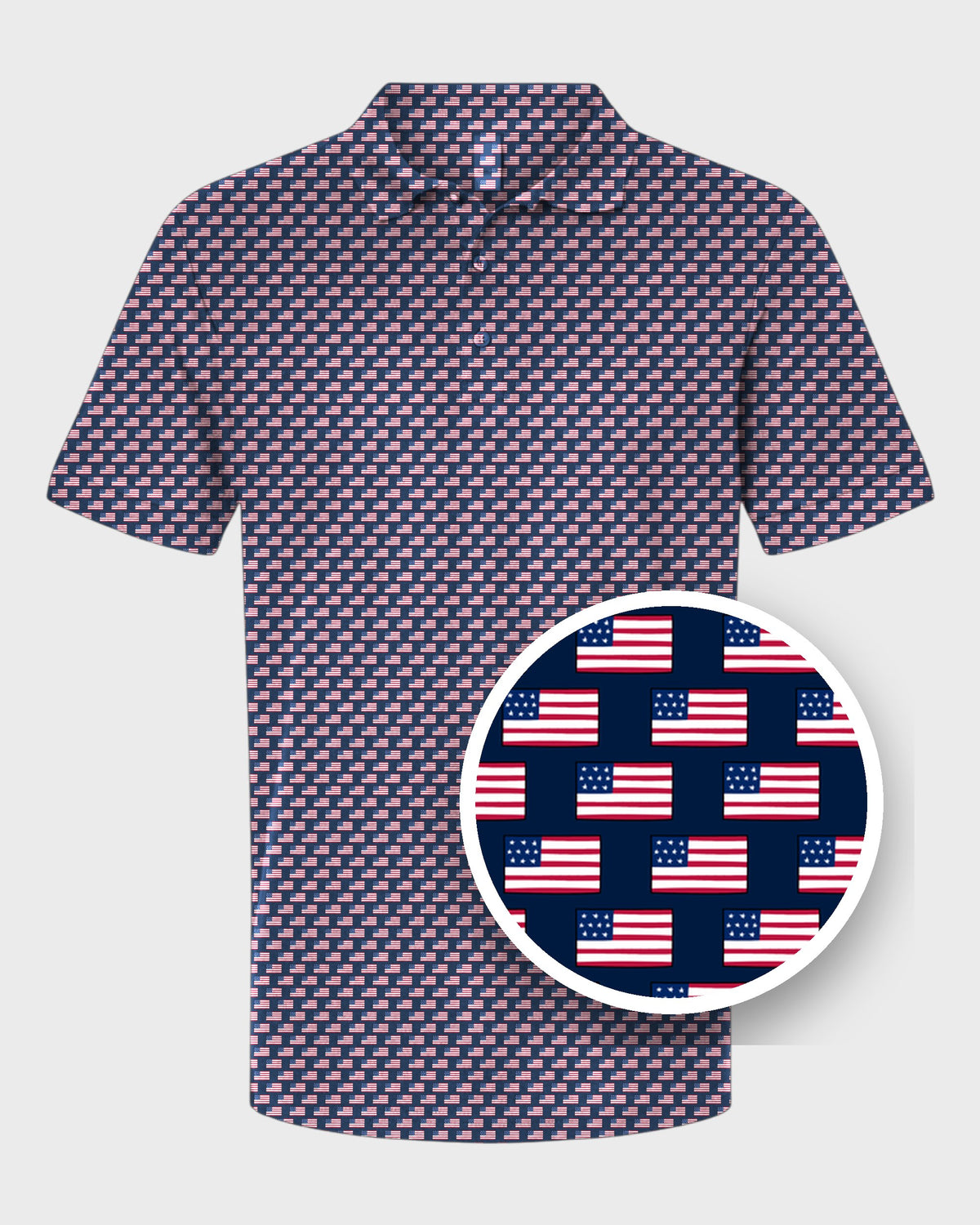 Old Glory Performance Print Polo, print close-up